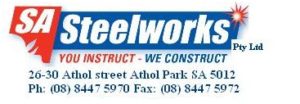 Logo, SASW, copy with Pty Ltd SA Steelworks